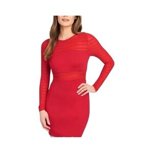 chinese dress ladies Rhinestone Mesh Long Sleeve Maxi Dress – bebe